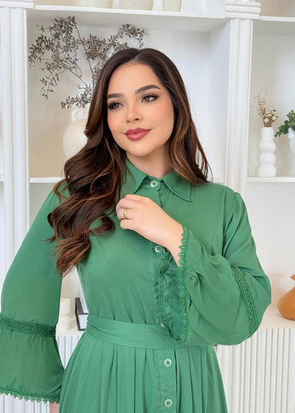 Vestido Mid Manga Longa - Stefany Rodrigues